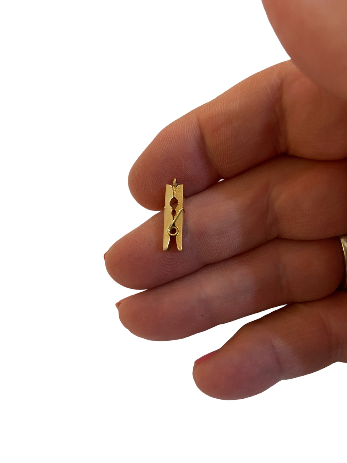 9ct pre owned gold peg charm