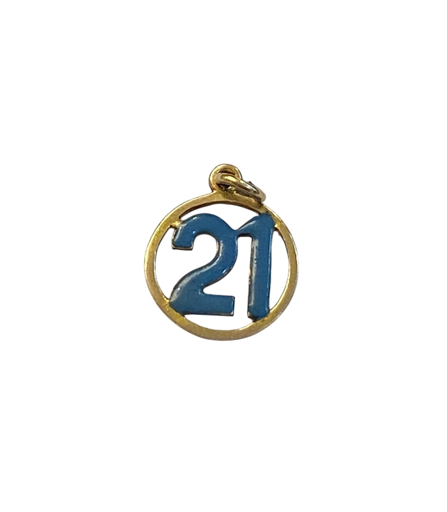 9ct vintage '21' charm. circa 1958