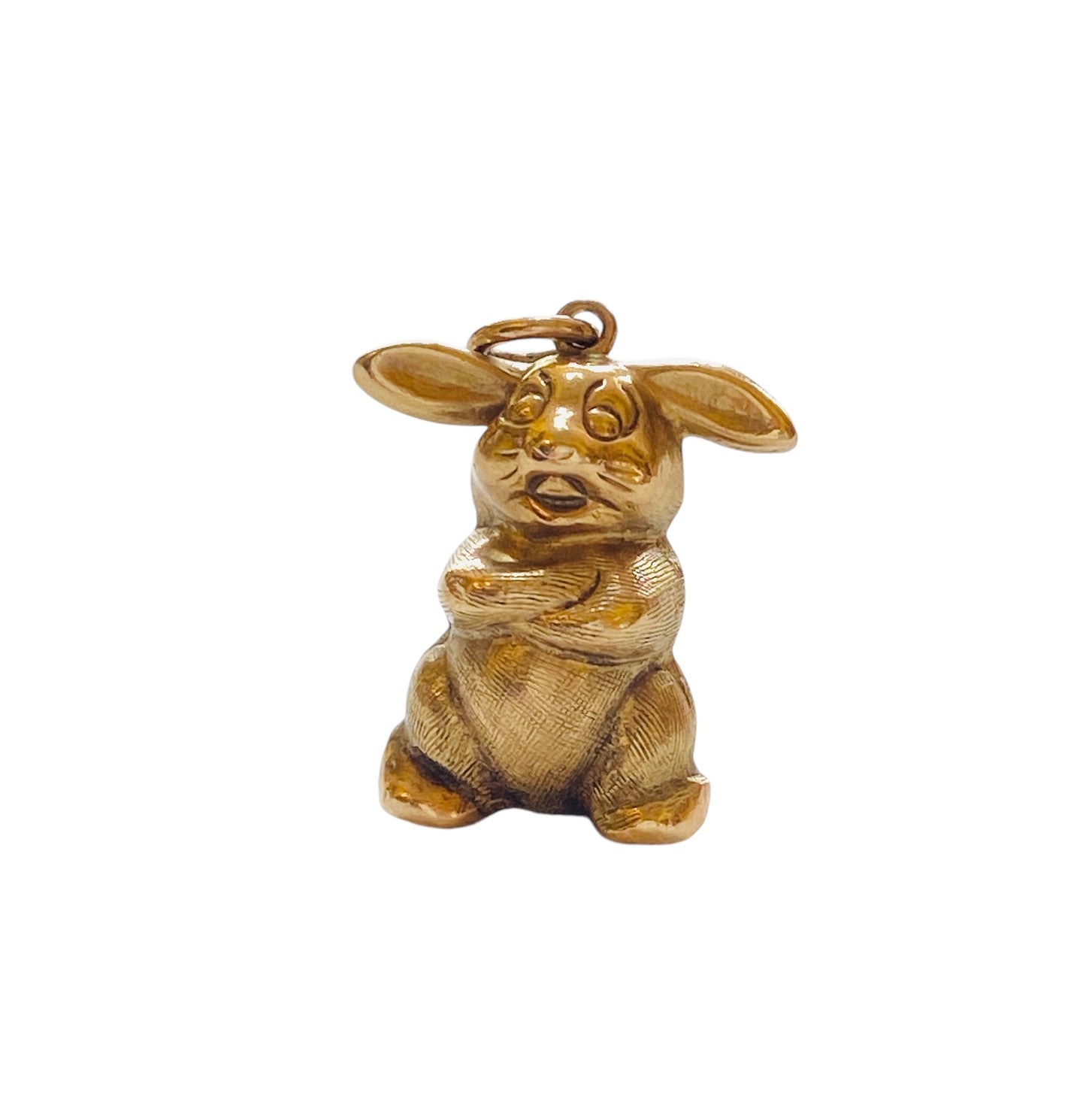 9ct vintage rabbit charm by Georg Jensen, rabbit with attitude