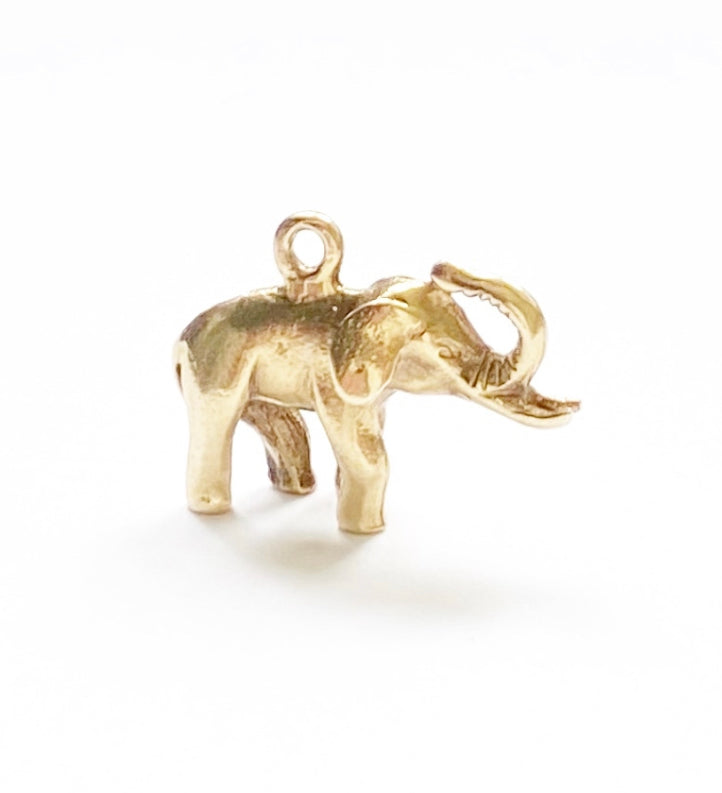 9ct 375 vintage gold solid elephant charm