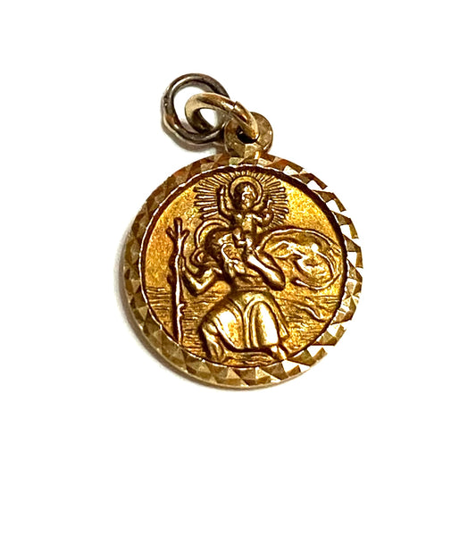 9ct vintage St Christopher charm circa 1966 by Georg Jensen