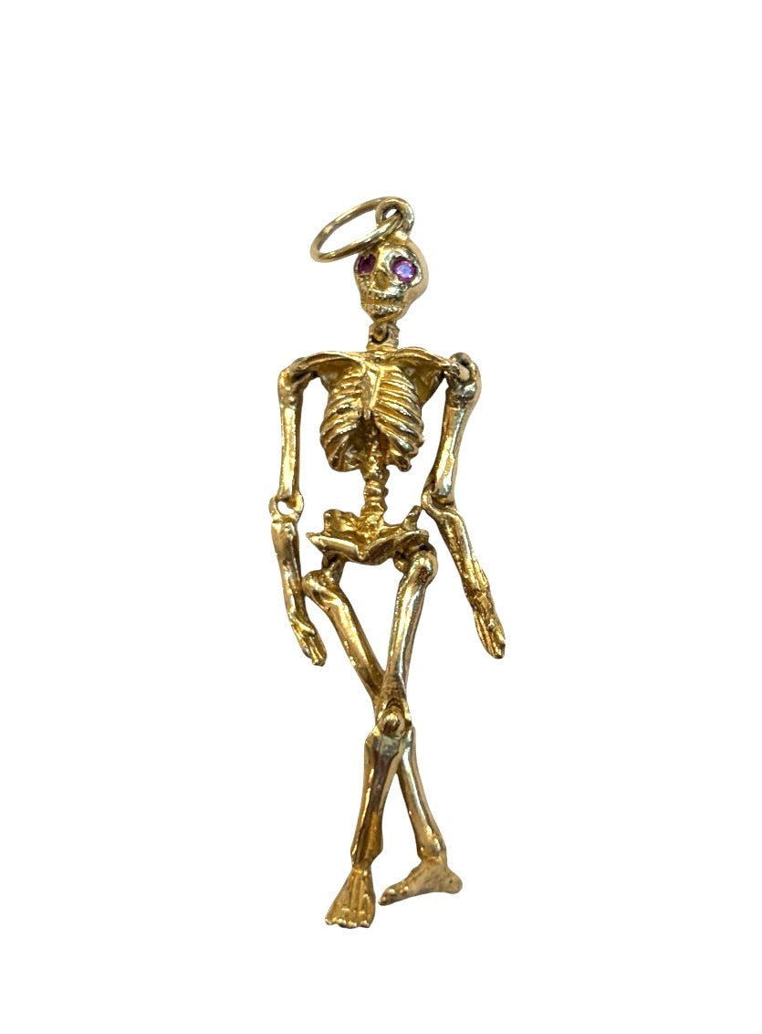 9ct vintage skeleton pendant, articulated . circa 1999. 9.2g
