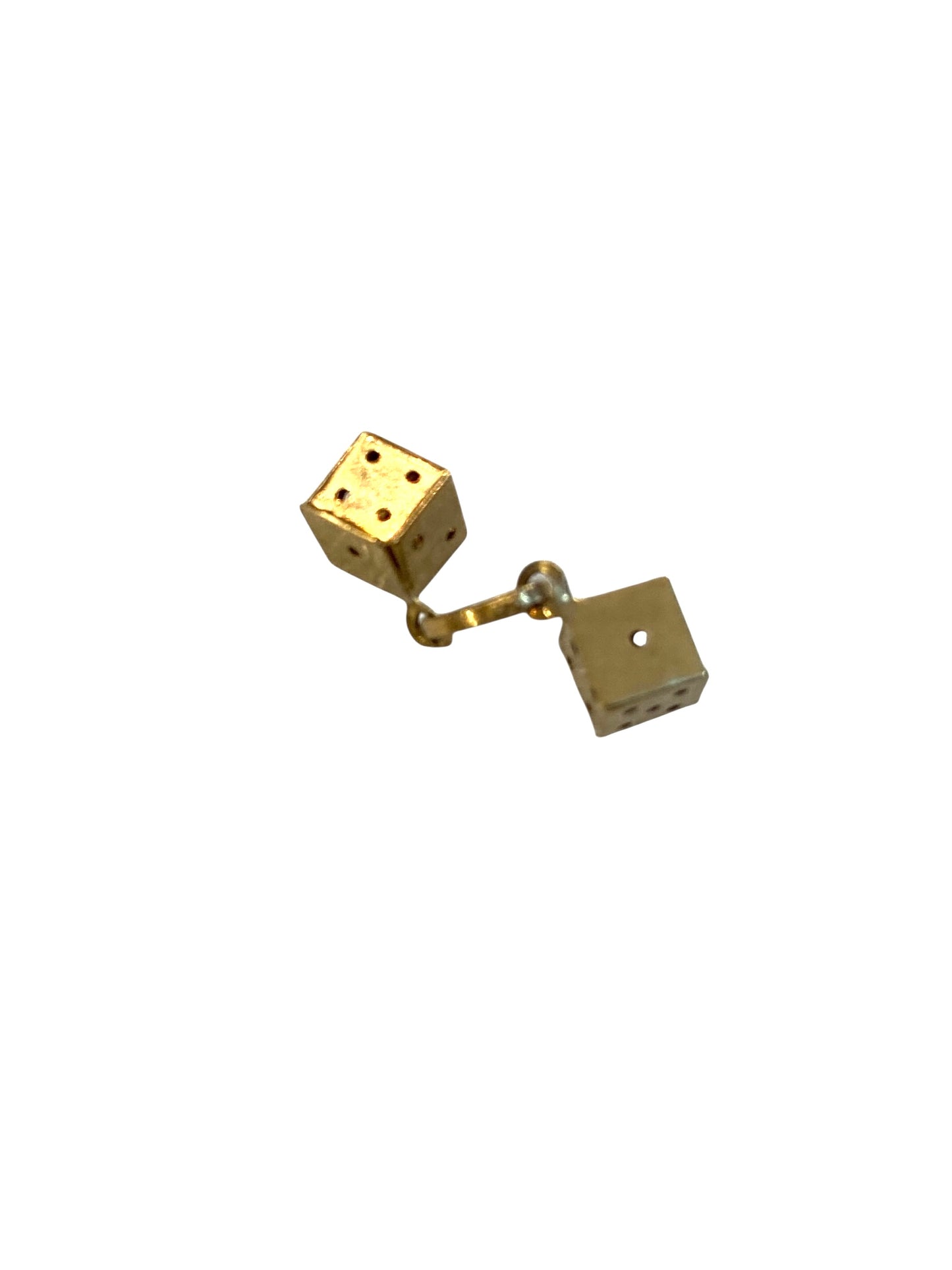 9ct vintage dice charm. very small