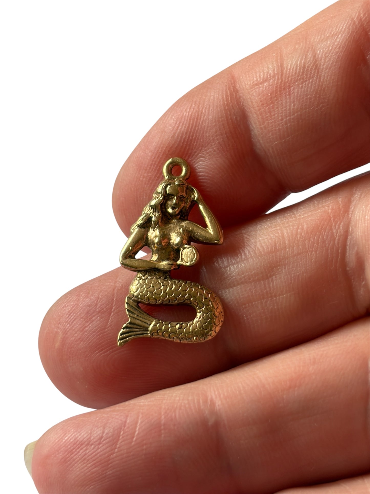 9ct vintage mermaid charm circa 1963 3.42g maker ppld