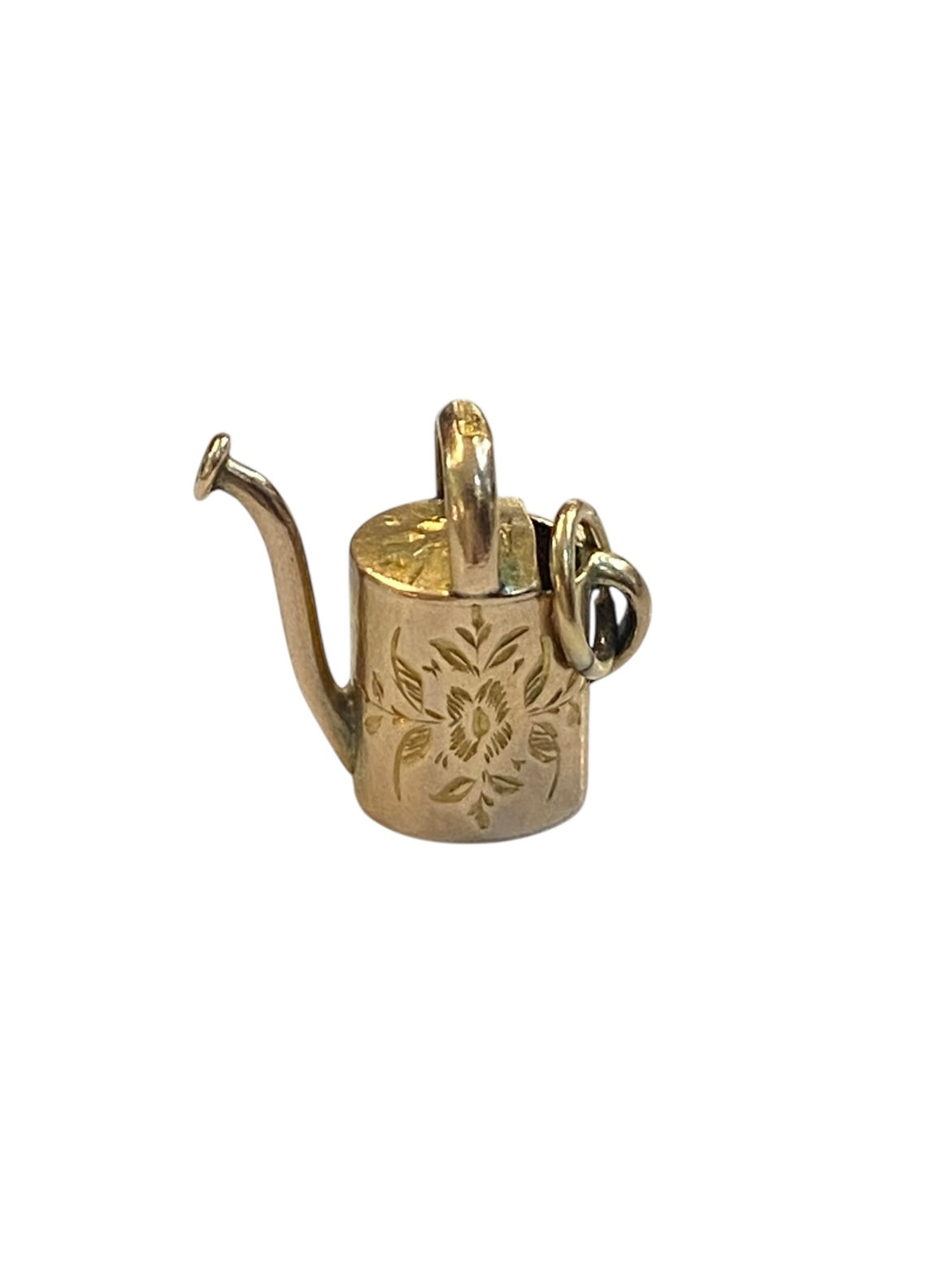 9ct antique watering can charm / pendant circa 1901 by CEW