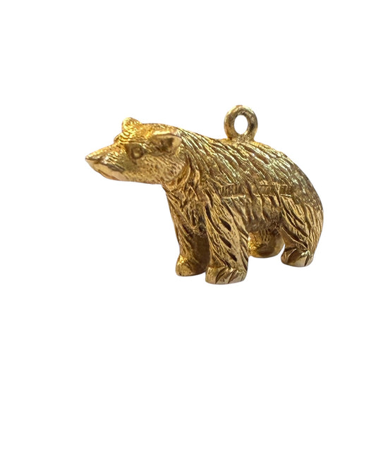 9ct vintage bear charm circa 1958 7.2g maker WHM