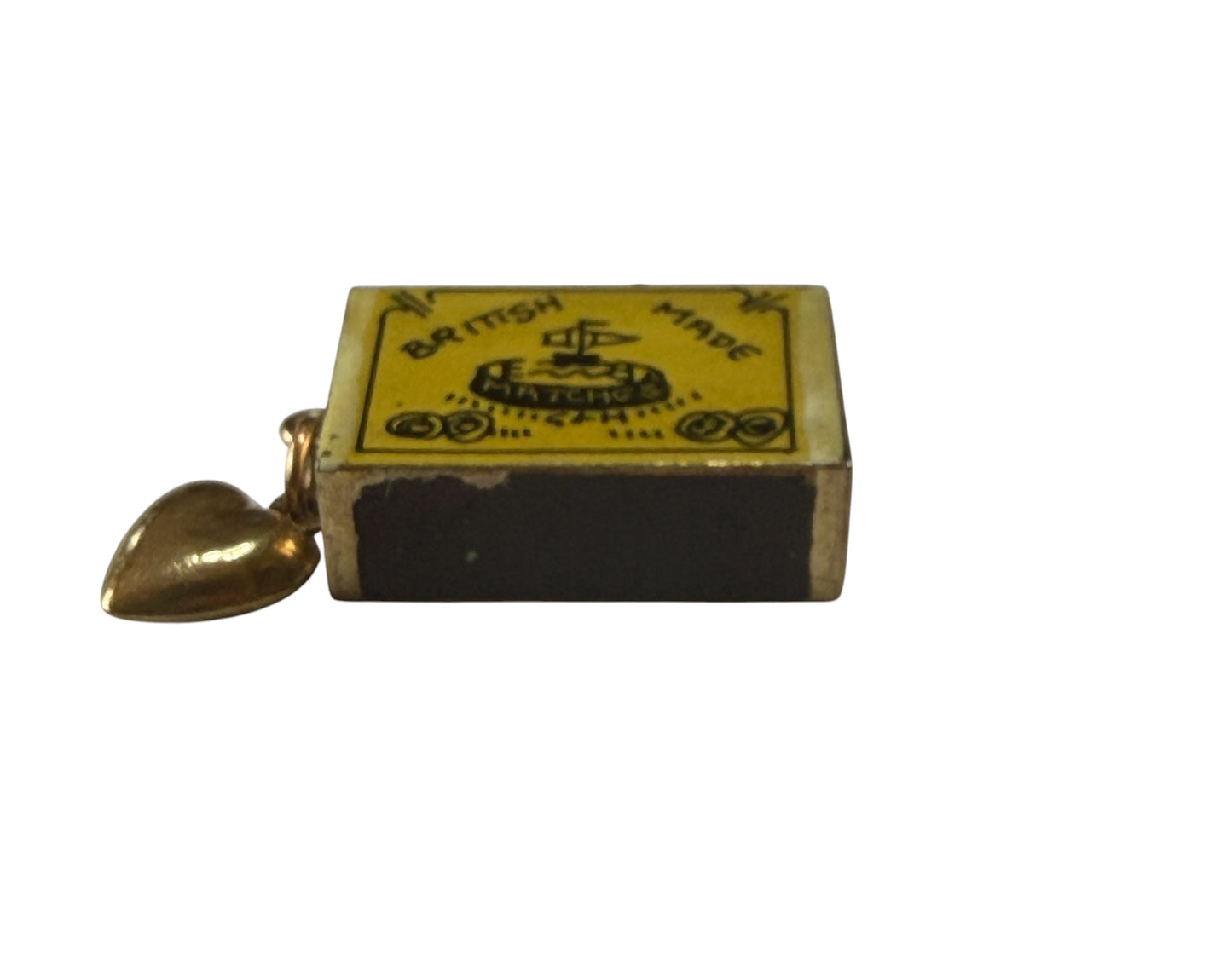 9ct vintage opening match box charm / pendant circa 1968 maker G&H unisex