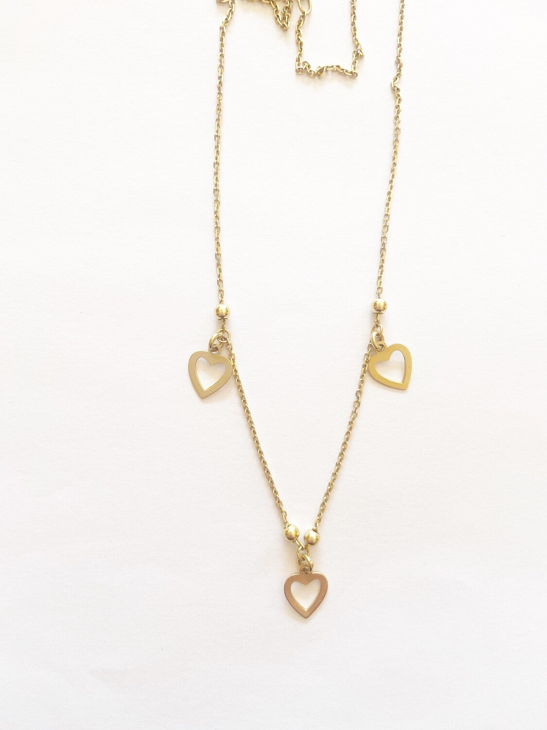 9ct vintage heart necklace 16 inches