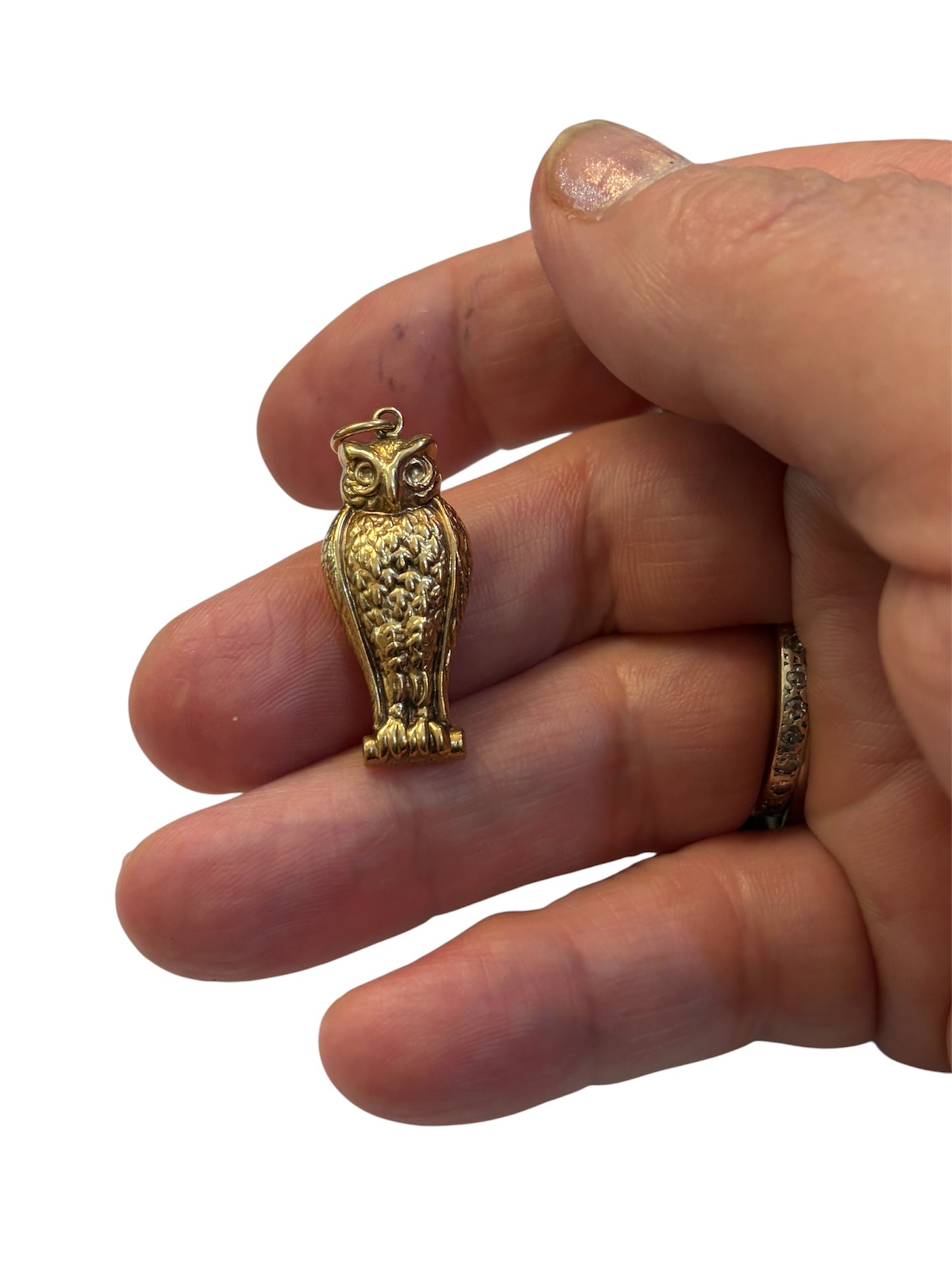 9ct vintage owl charm circa 1964 by WHC 1.61g