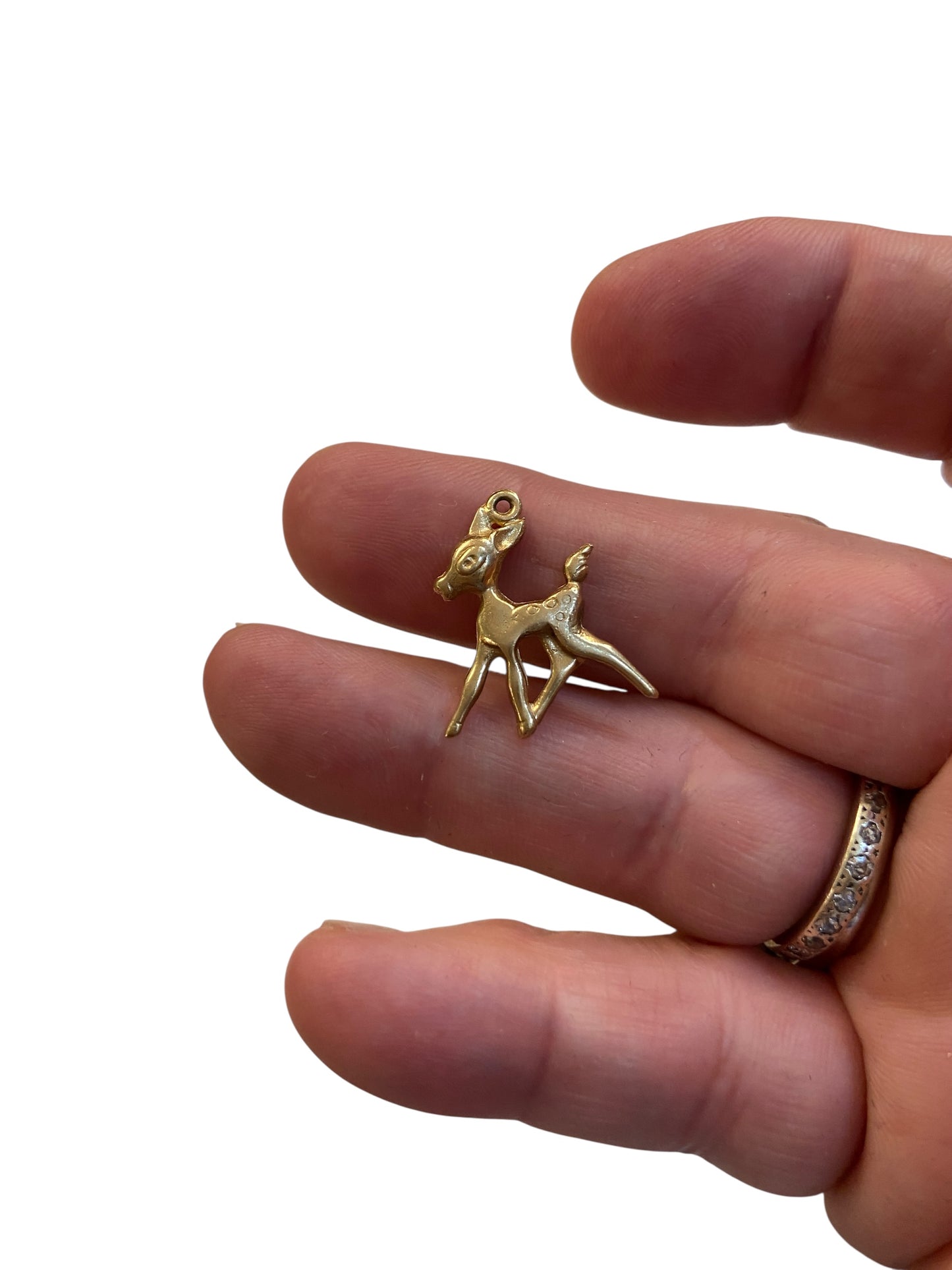 9ct vintage Bambi charm, deer charm, circa 1974