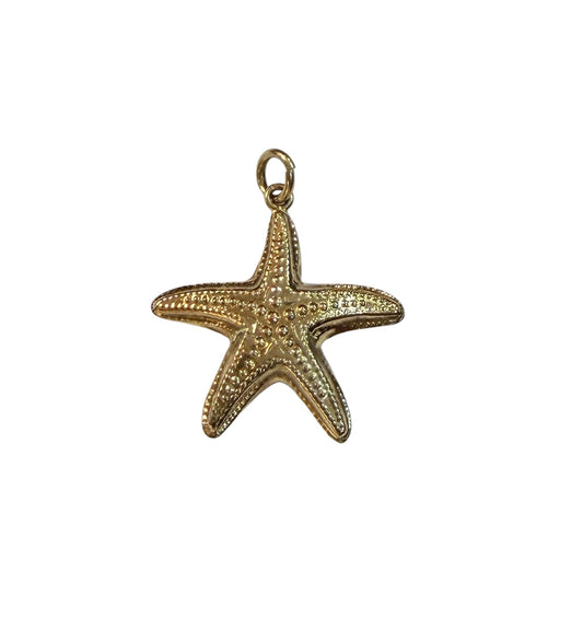 9ct vintage starfish charm / pendant circa 1966 by FM 1.09g