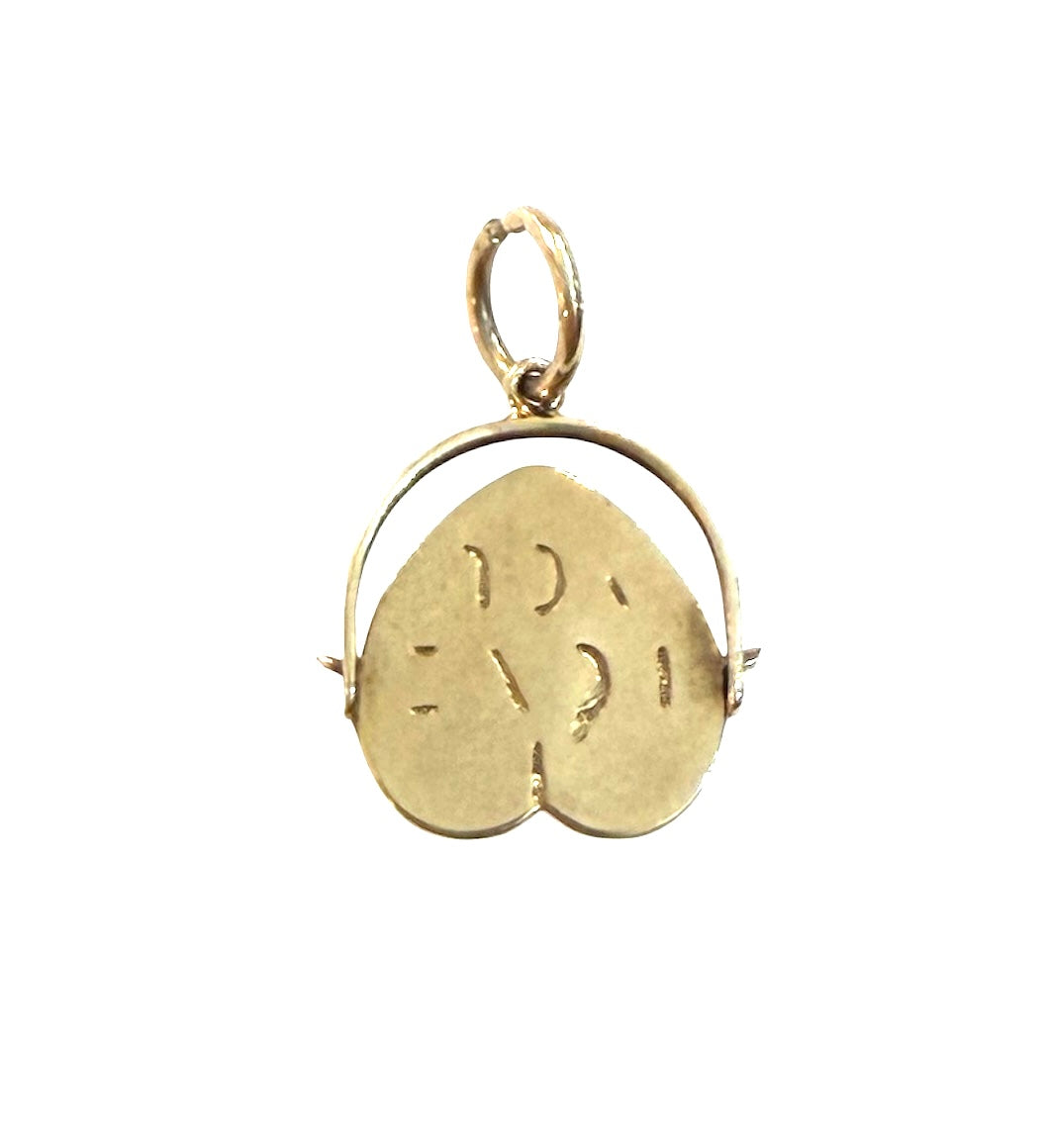 9ct vintage i love you spinner circa 1977 by WHC