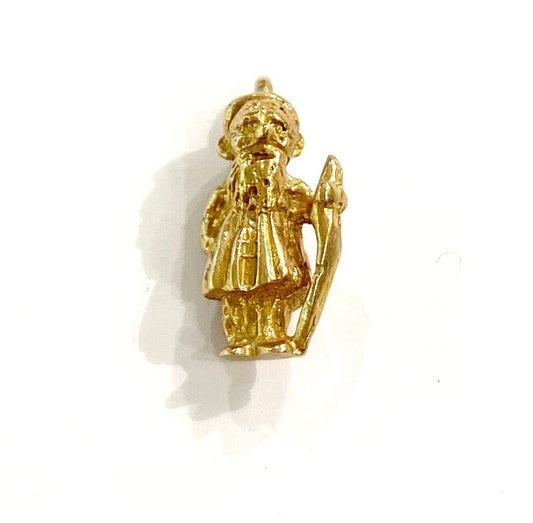 9ct vintage leprechaun charm