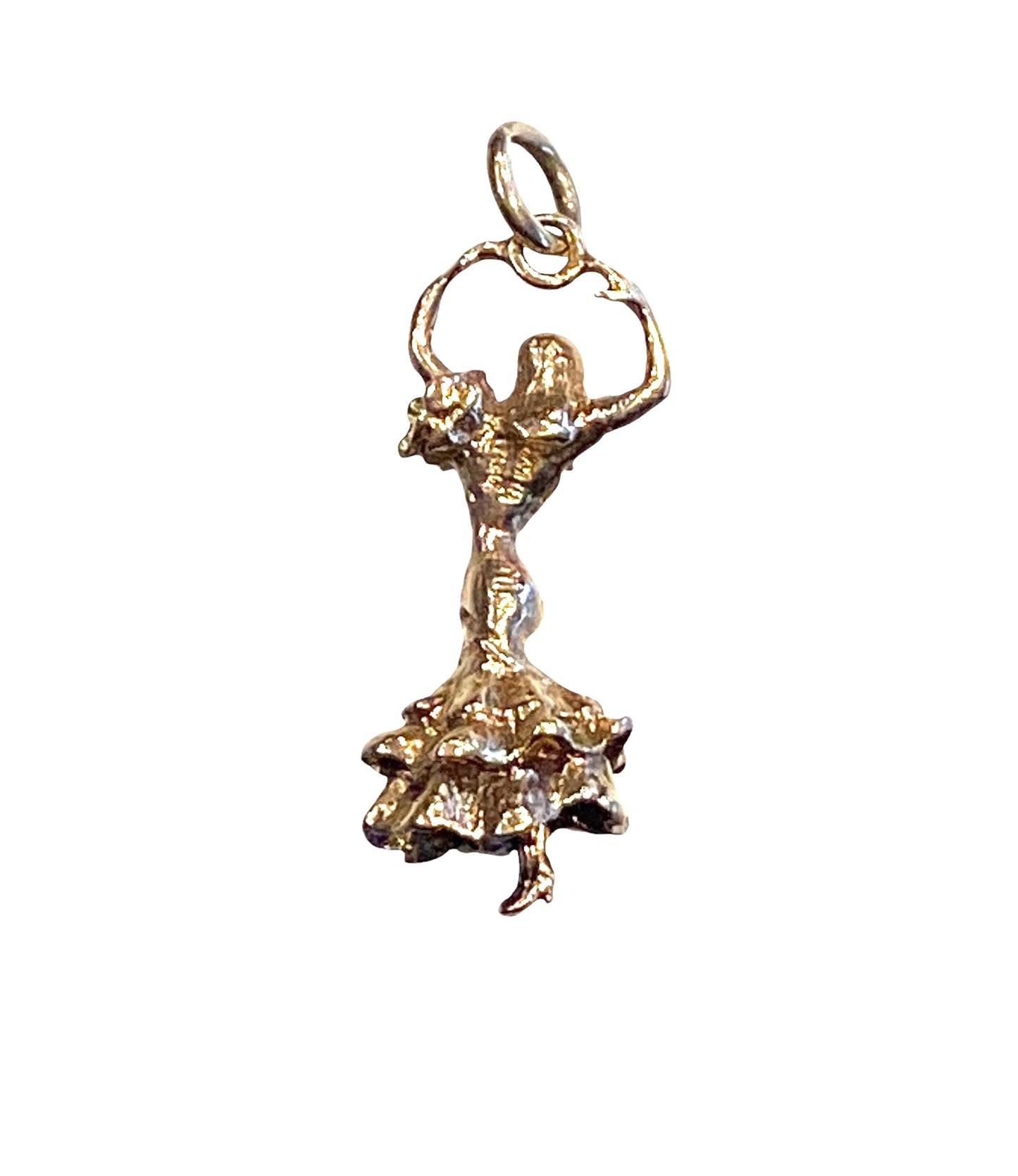 9ct vintage flamenco dancer charm / pendant circa 1963