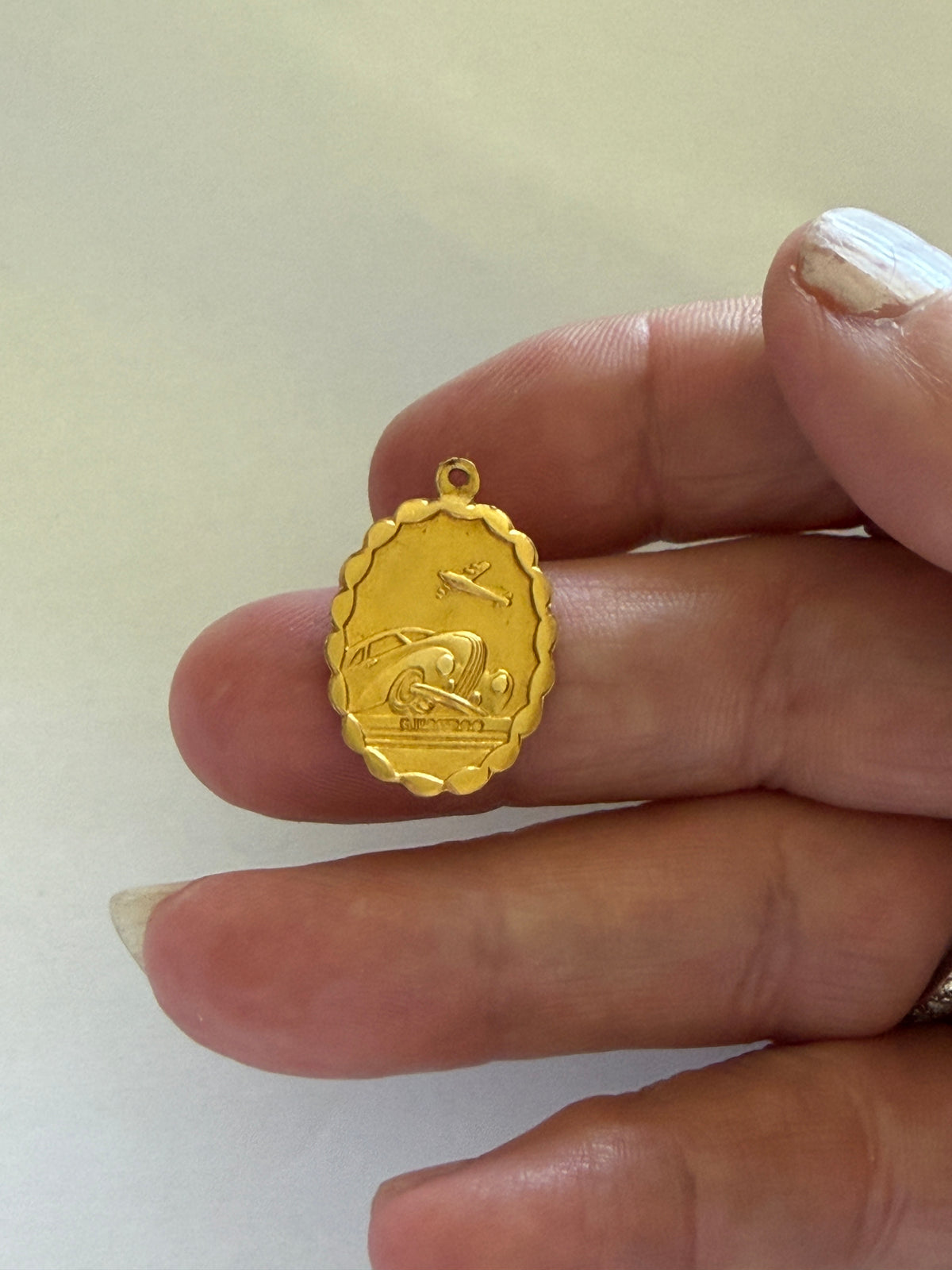 9ct vintage st christopher charm by Georg Jensen, circa 1967 3.67g