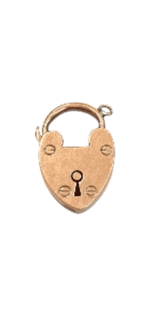 9ct Antique rose gold padlock charm circa 1902