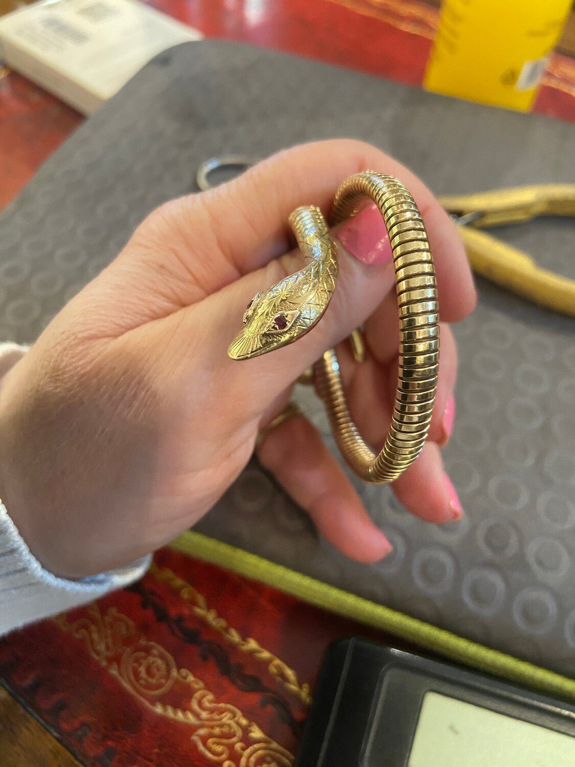 9ct vintage snake bangle circa 1974