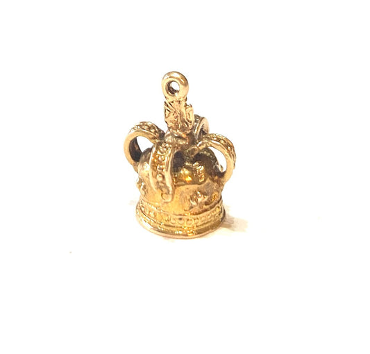 9ct vintage crown charm circa 1968