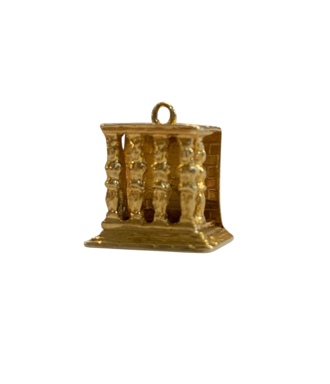 18ct 750 parthenon charm / pendant . 2.9g