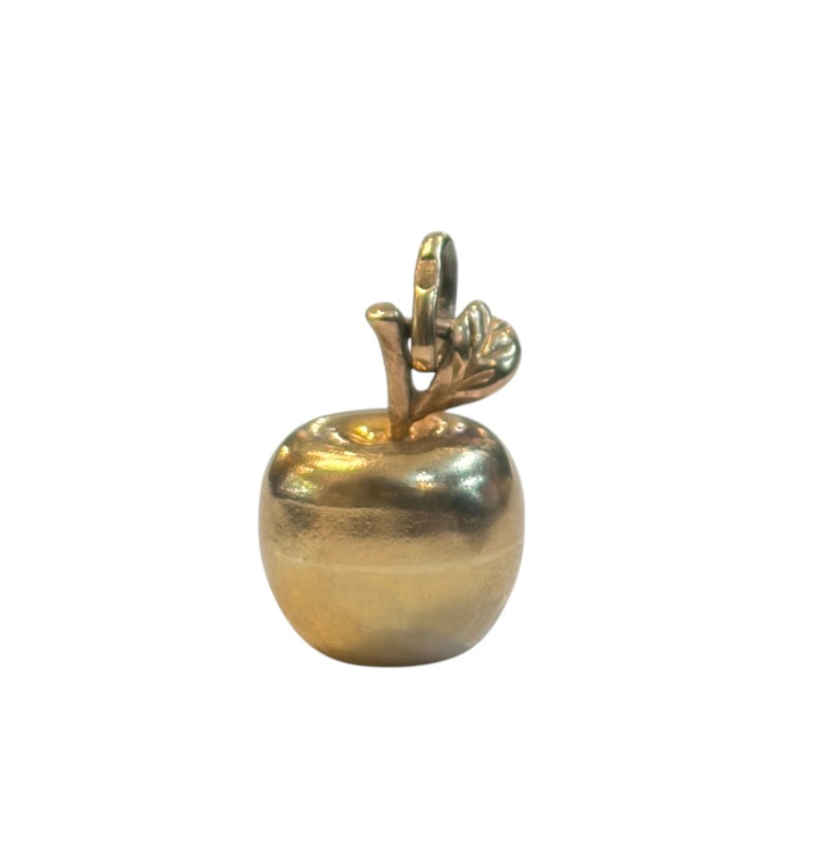 9ct vintage apple charm / hollow 1.61g