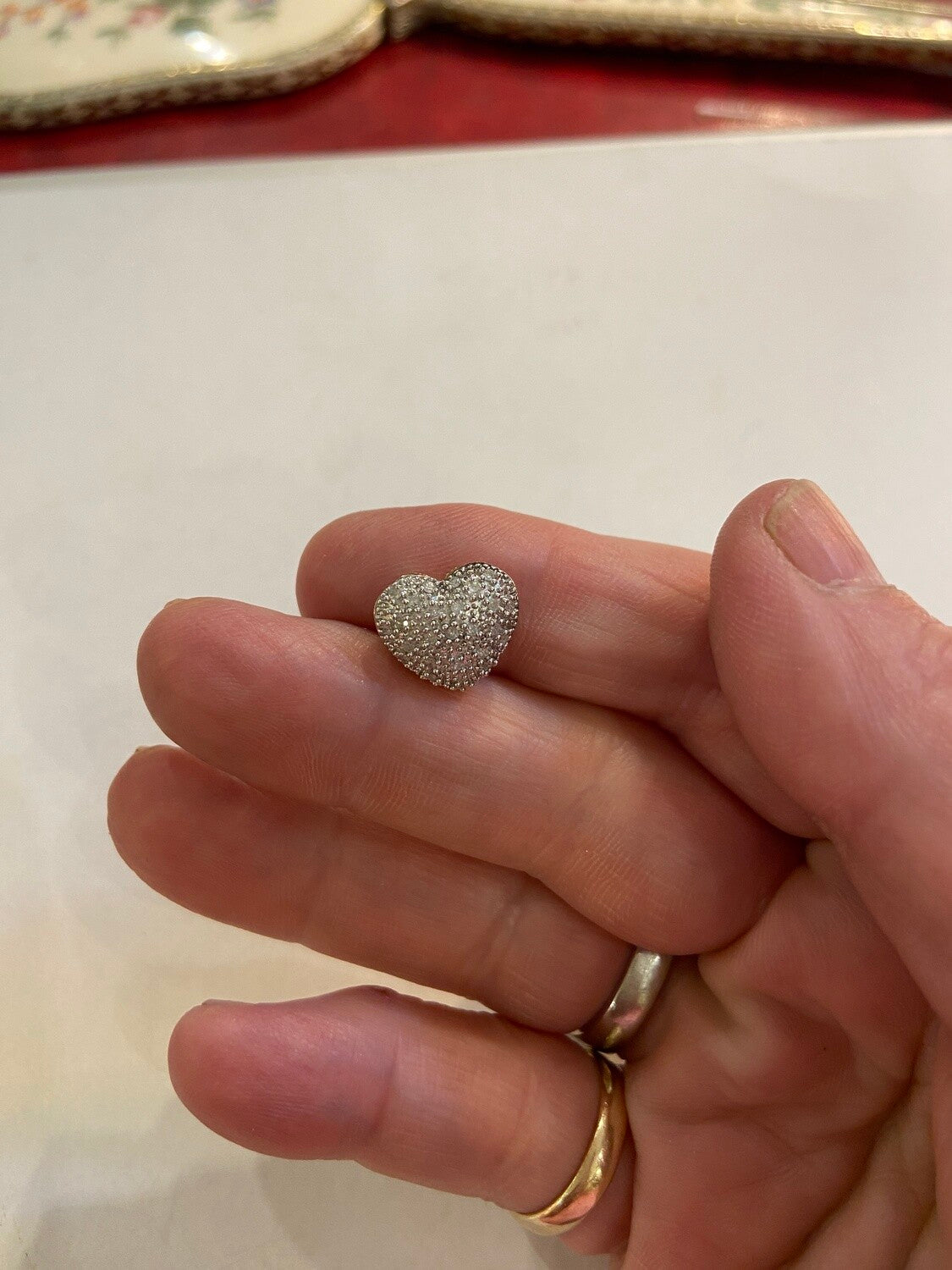 9ct diamond heart pendant ONLY