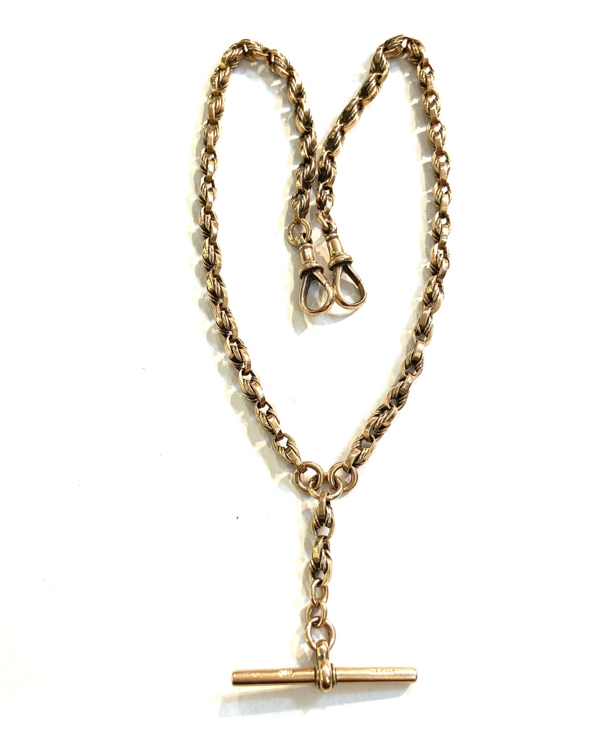 9ct 375 vintage gold Albert chain / watch chain  17 inches