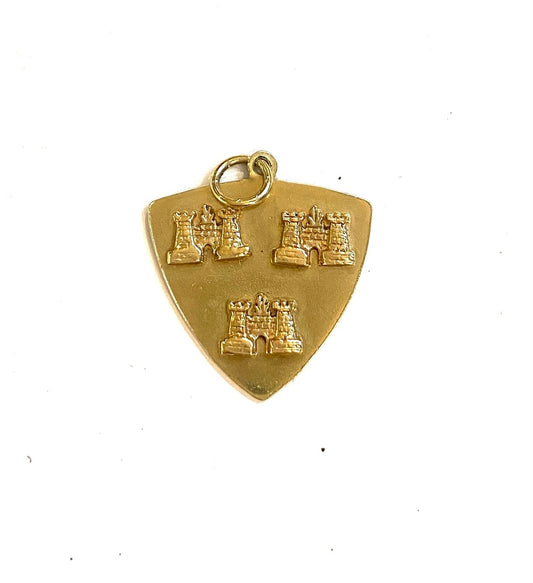 9ct vintage Dublin shield charm