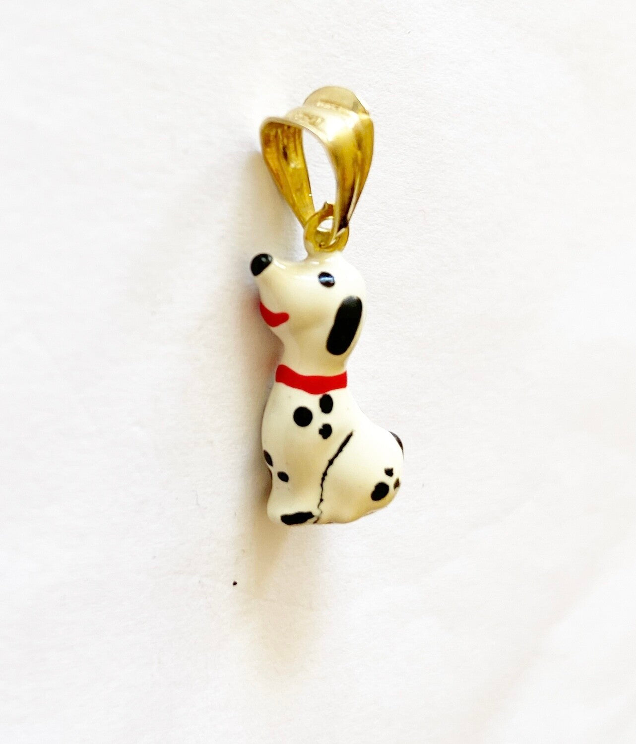 9ct preowned Dalmatian charm enamelled