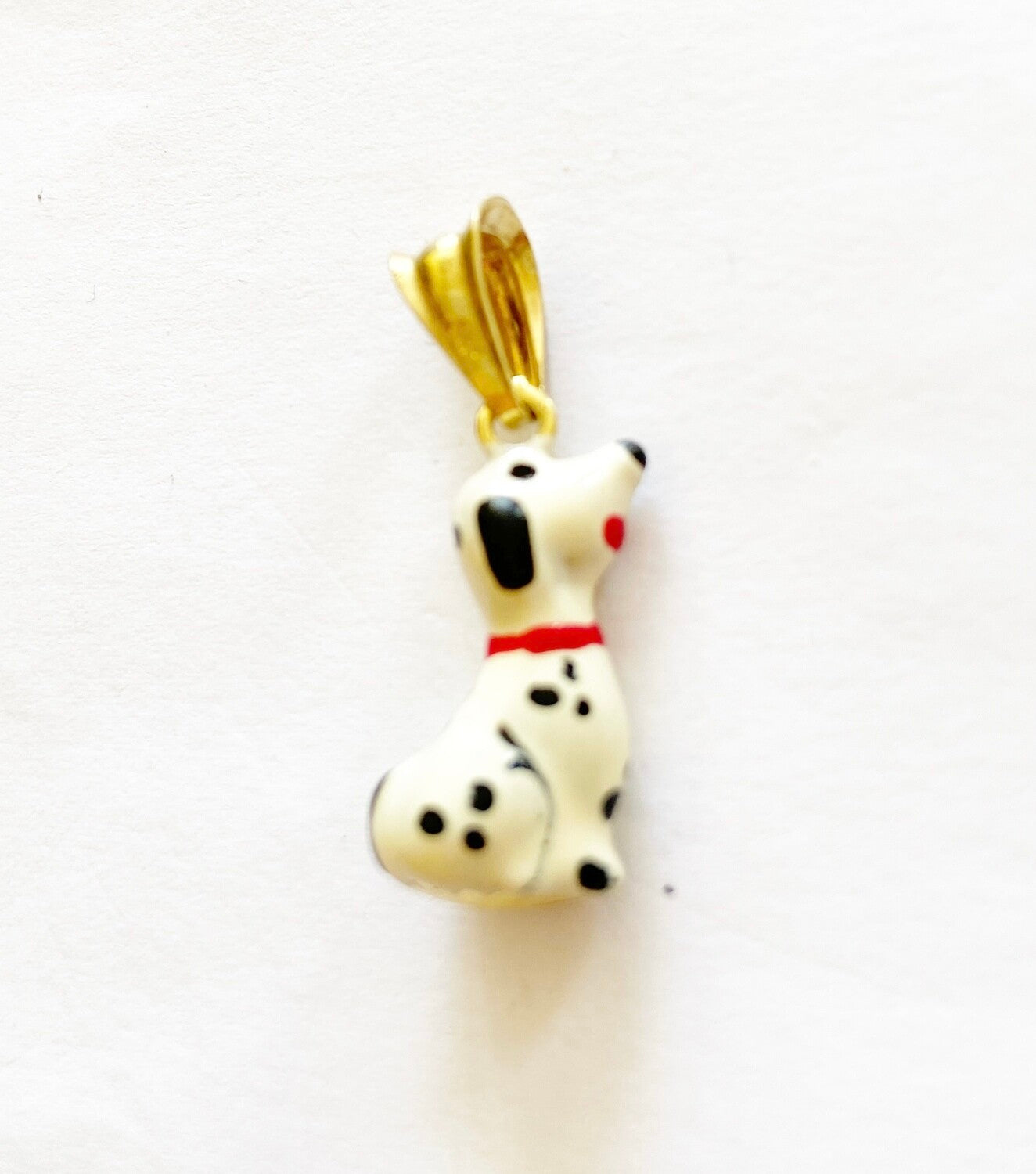 9ct preowned Dalmatian charm enamelled