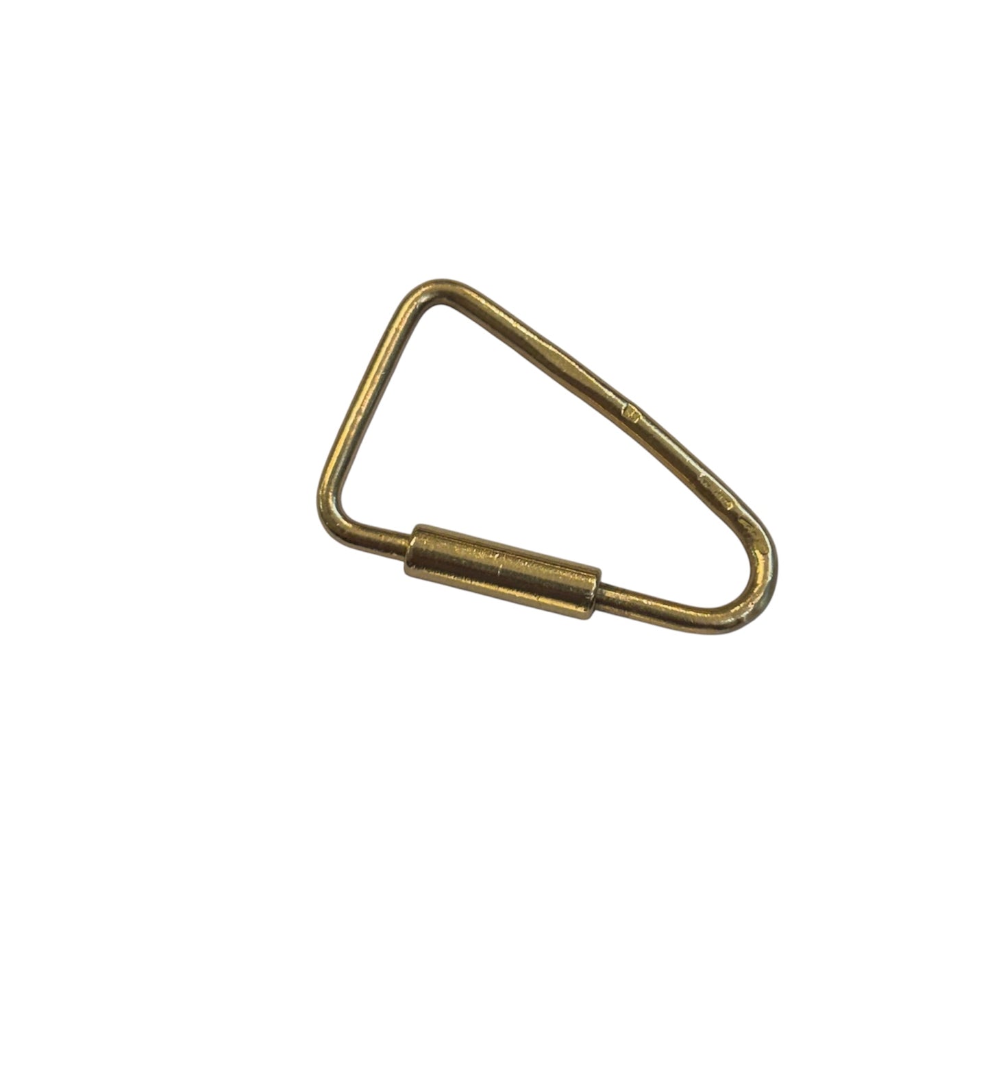 18ct 750 gold lock / carabiner charm, extender