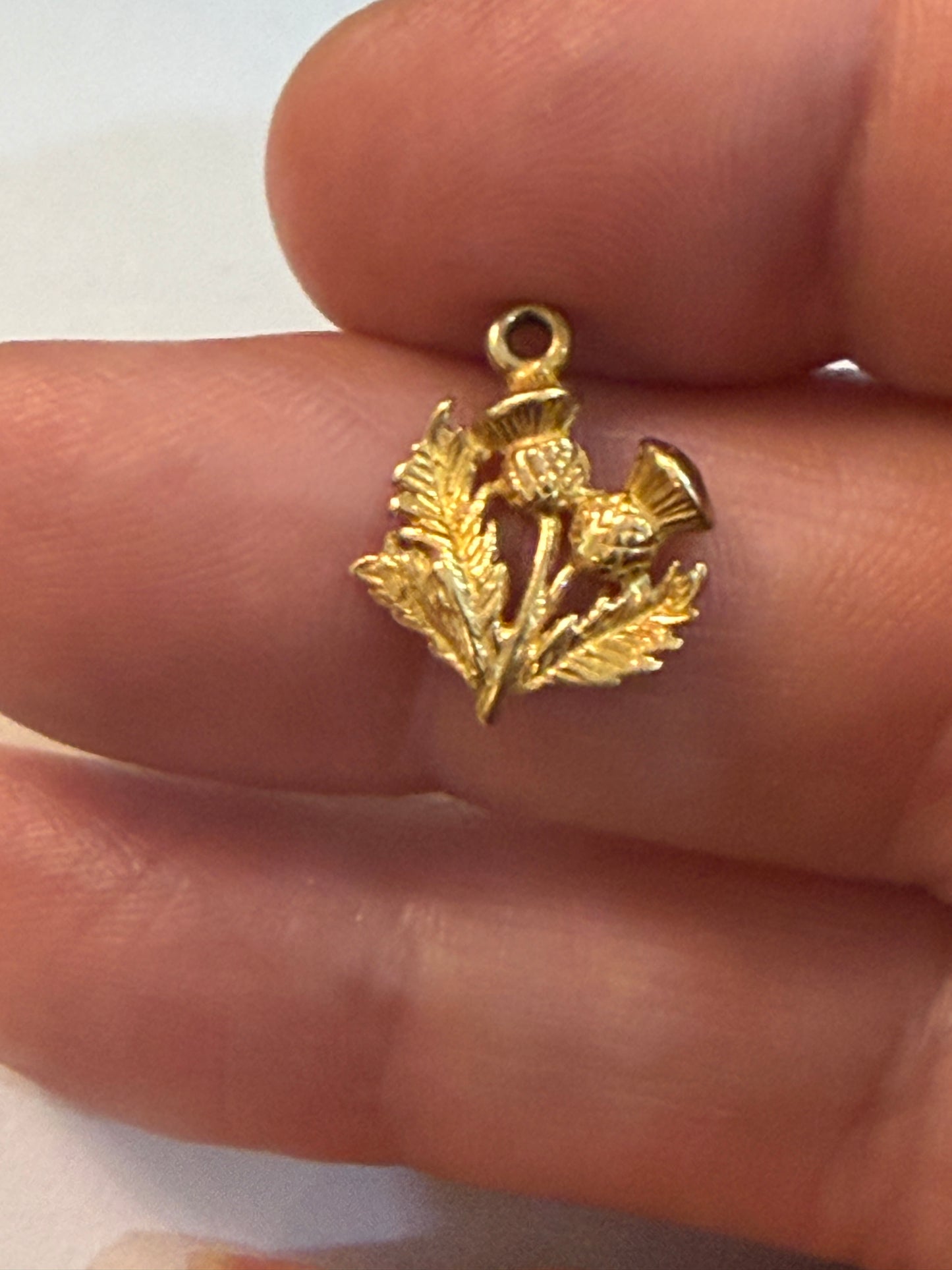 9ct vintage Thistle charm, circa 1973 1.14g