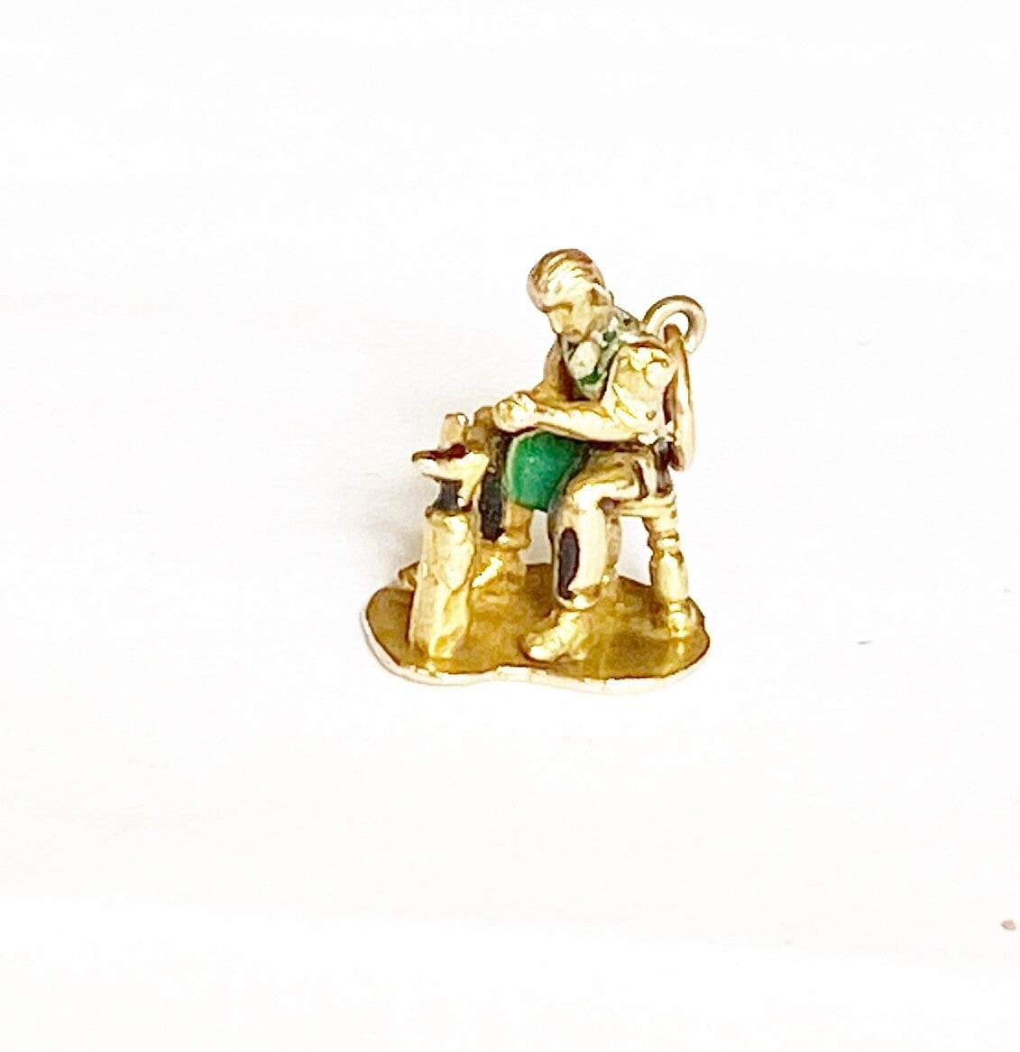 9ct 375 vintage gold articular cobbler charm by Georg Jensen circa 1958