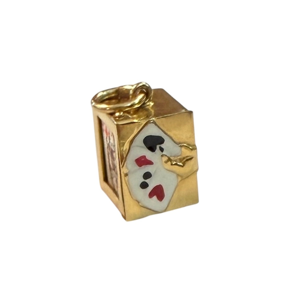 9ct vintage deck of cards charm by Georg jensen circa 1974 2.43g