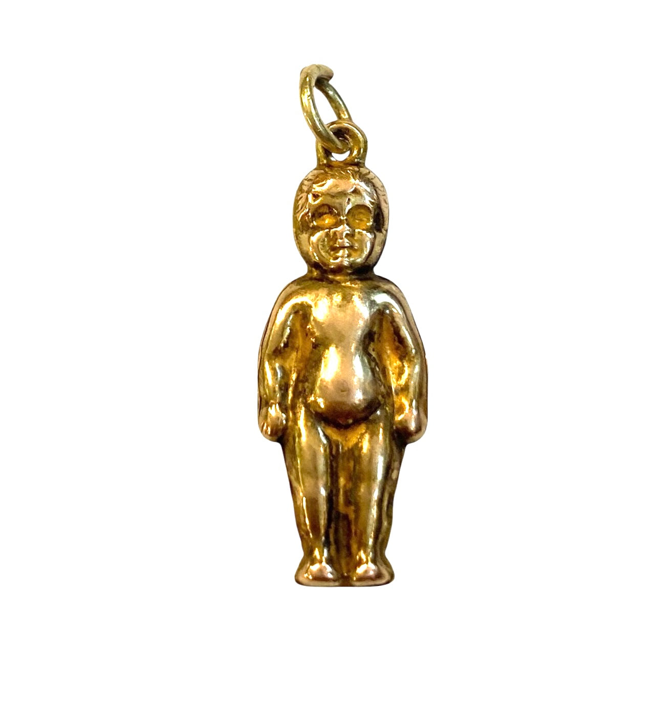 9ct antique charm , pudding doll or kewpie