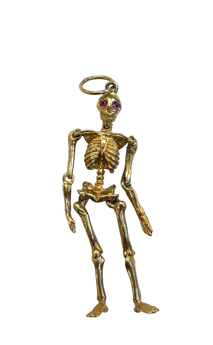 9ct vintage skeleton pendant, articulated . circa 1999. 9.2g