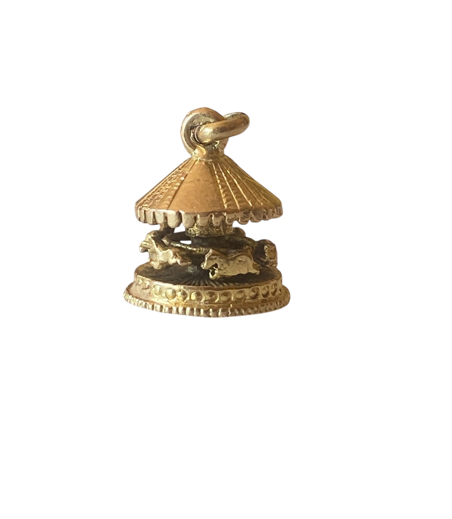 9ct vintage carouse charm. circa 1964 stamped 'CHIM'