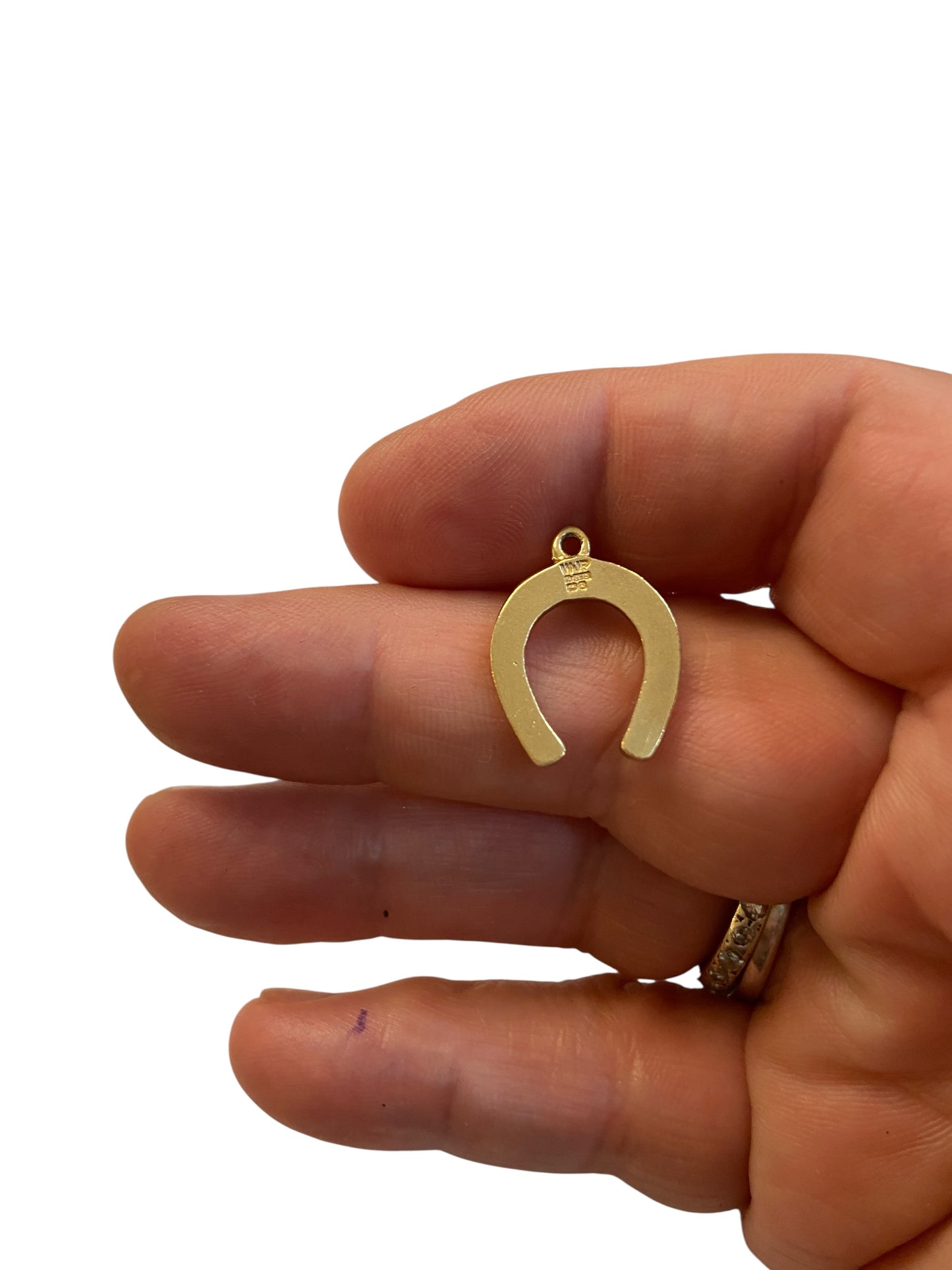 9ct vintage horseshoe charm / pendant circa 1965