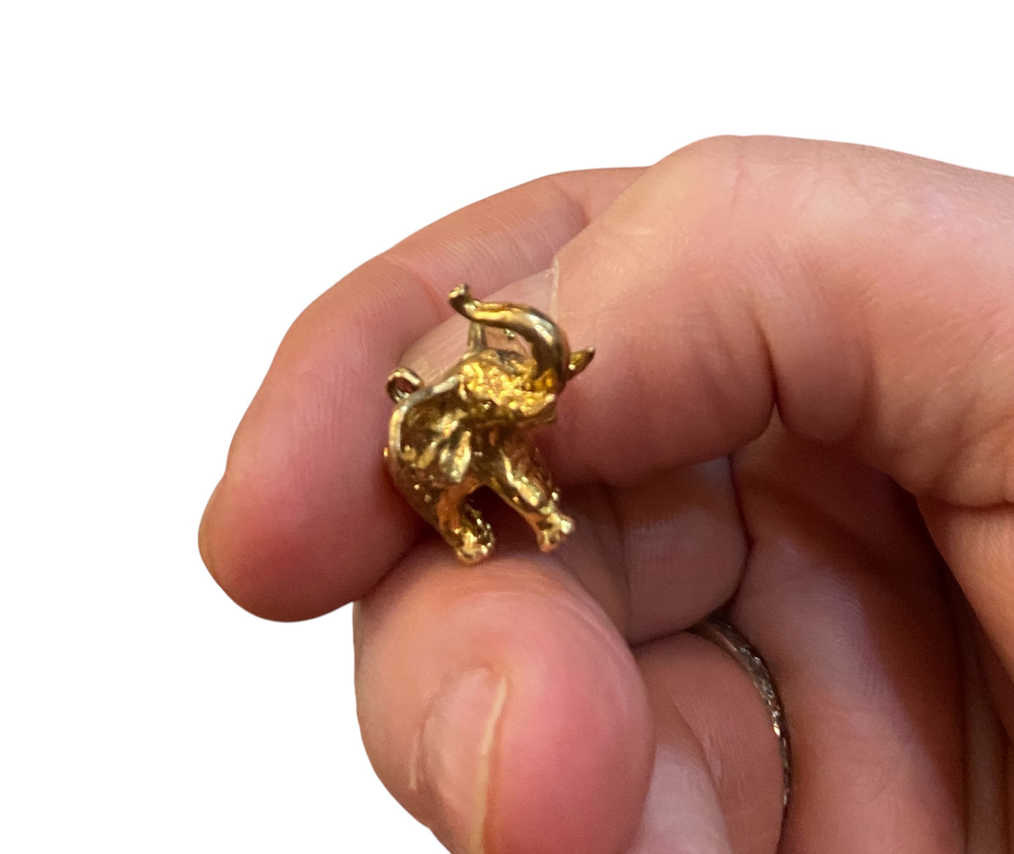 9ct vintage elephant charm solid gold 6.2g circa 1976