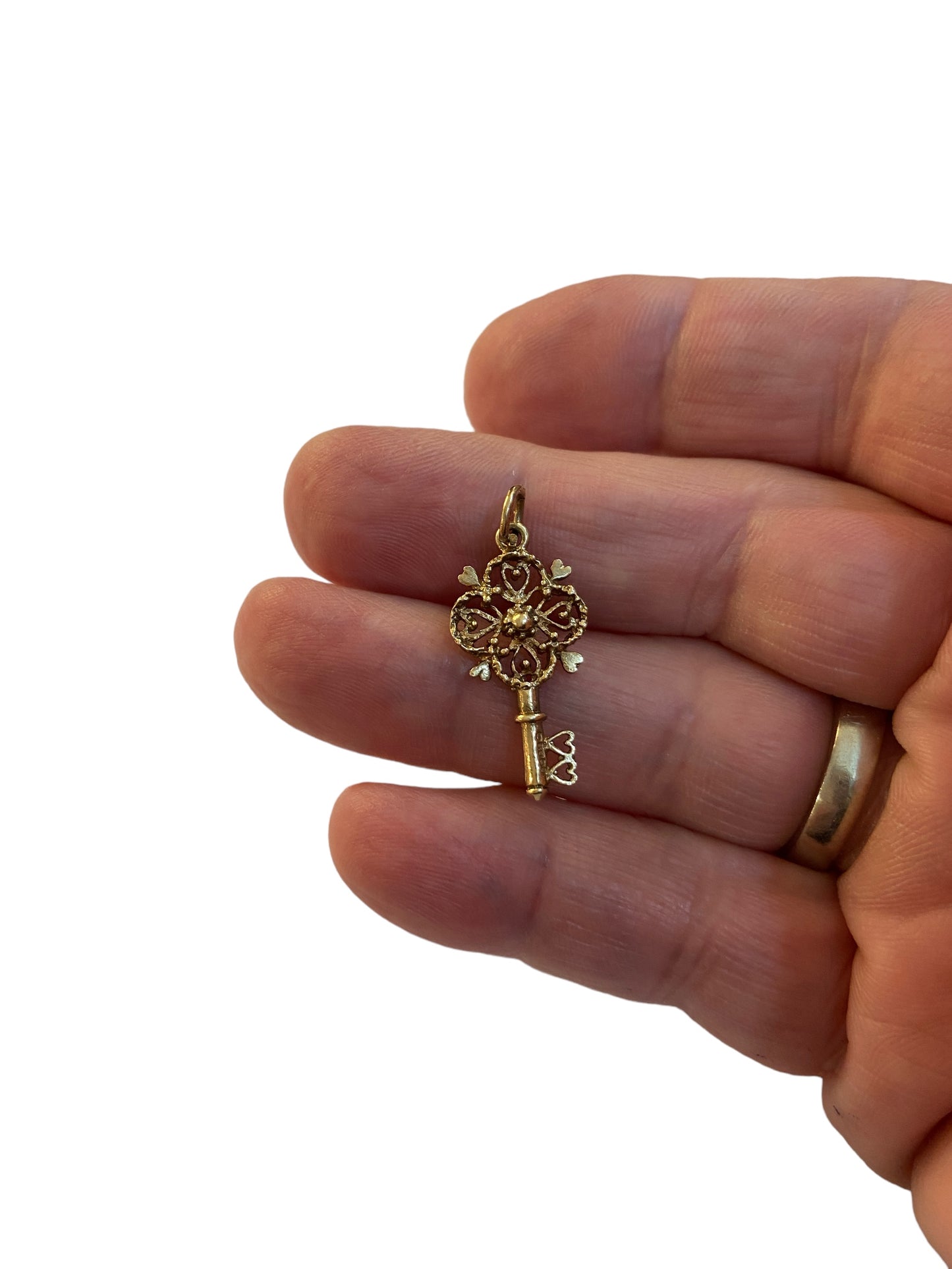 9ct vintage LOVE key charm by WHC circa 1978
