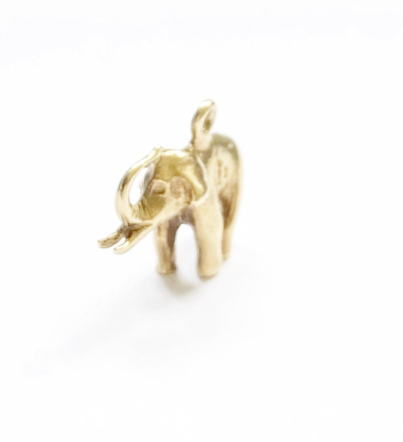 9ct 375 vintage gold solid elephant charm