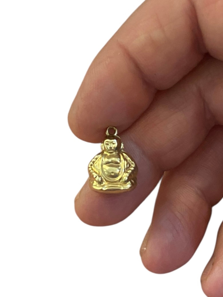 9ct vintage buddha charm , hollow 0.6g