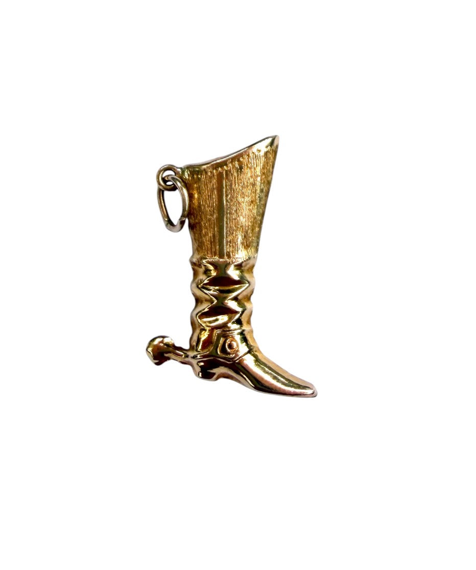 9ct vintasge boot charm, circa 1977 London by FM 1.1g