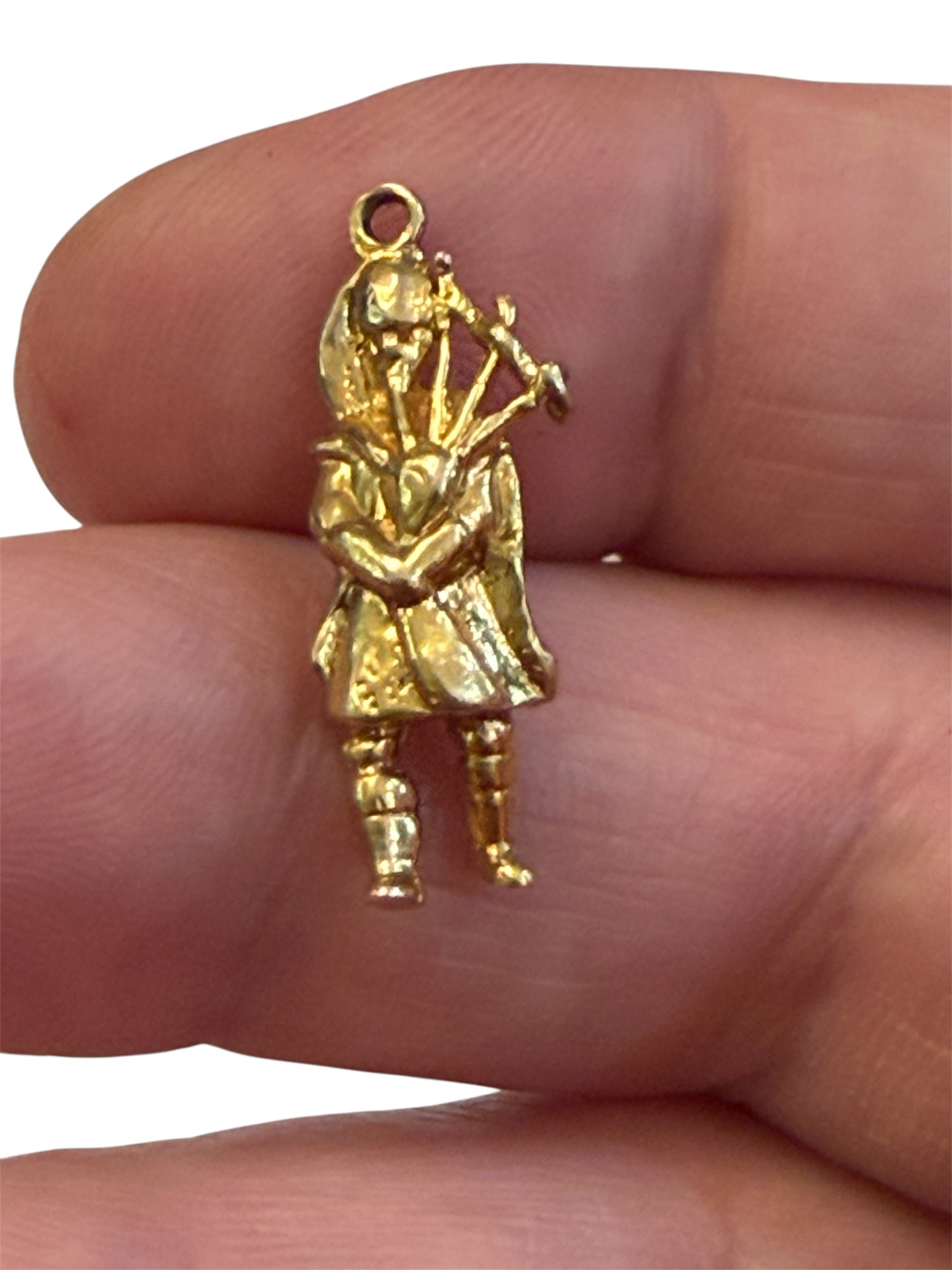 9ct vintage bagpiper charm by Georg Jensen circa 1979 London 2.8g