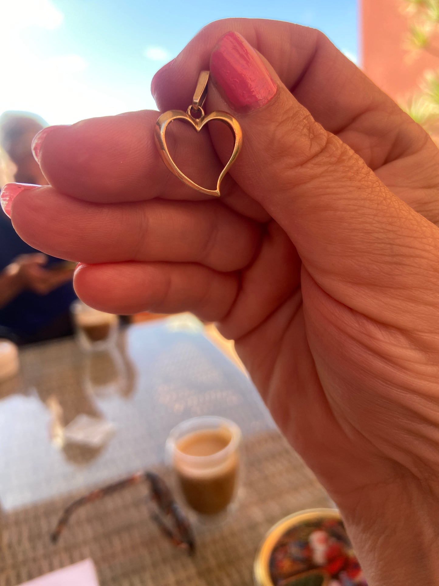 9ct vintage witches heart, pendant / charm circa 1977