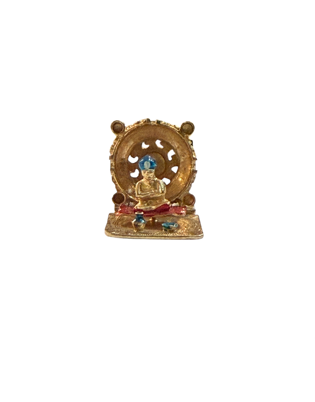 9ct vintage temple with buddha inside. 8.46g by FM large