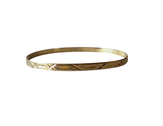9ct vintage bangle  5.01g 67mm diameter
