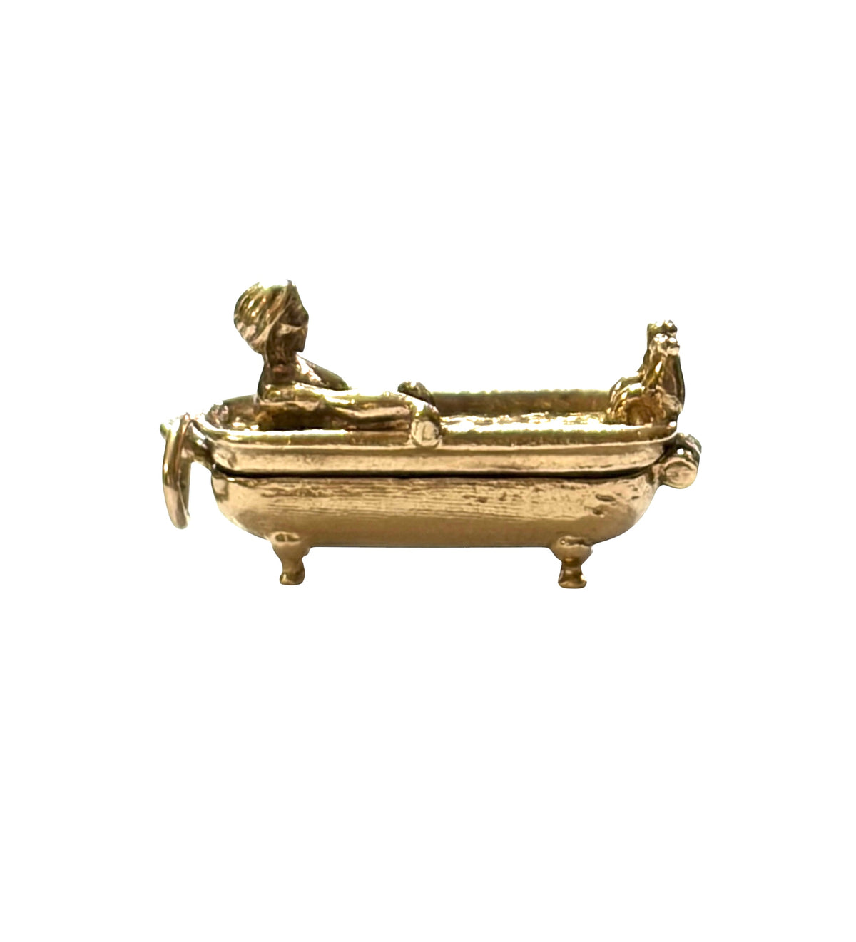 9ct vintage opening bath tub charm. Circa 1977 London