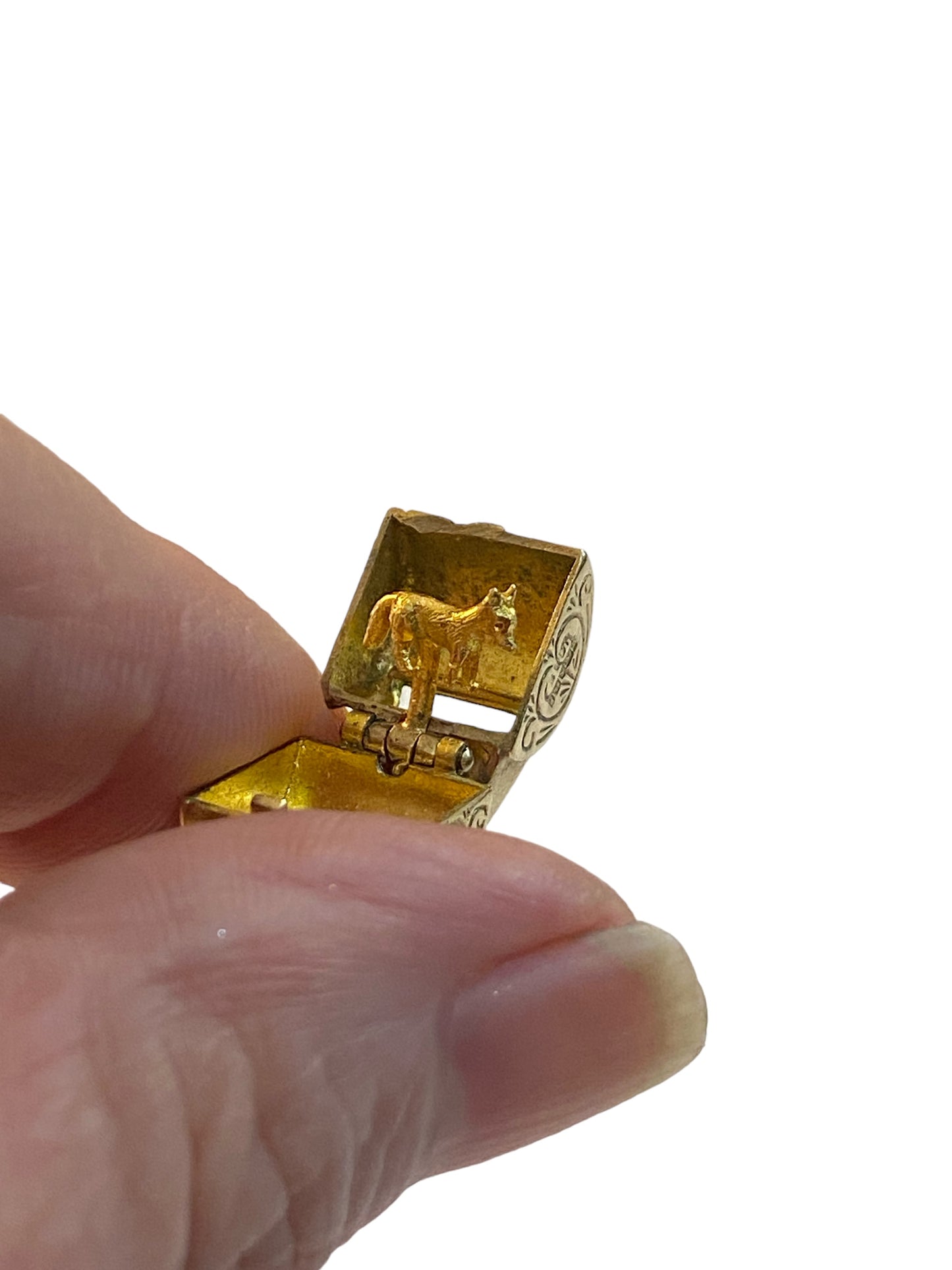 9ct vintage 'wolf whistle ' charm opening circa 1989