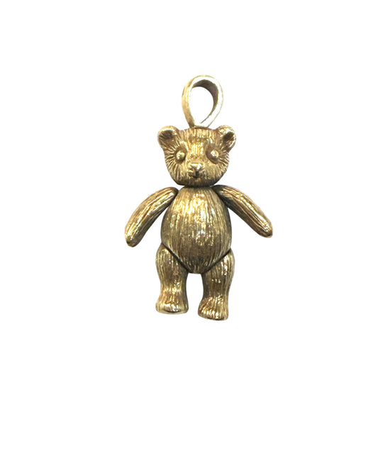 9ct Vintage Teddy bear charm, articulated 8.29