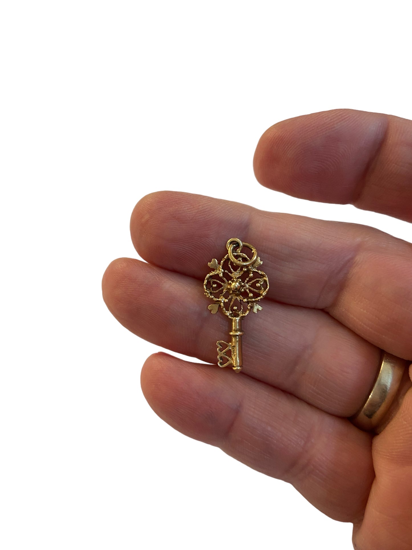 9ct vintage LOVE key charm by WHC circa 1978
